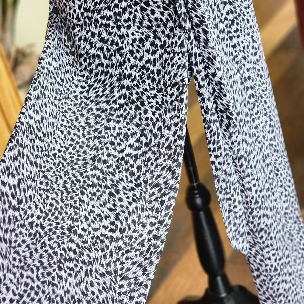 Black White MICHAEL KORS‎ Sleeveless WIDE LEG Tie Button JUMPSUIT Sz Medium